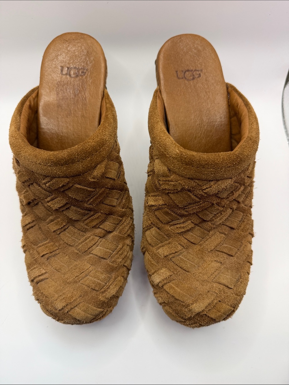 UGG Arroyo Chestnut Suede Woven Clog/Mule